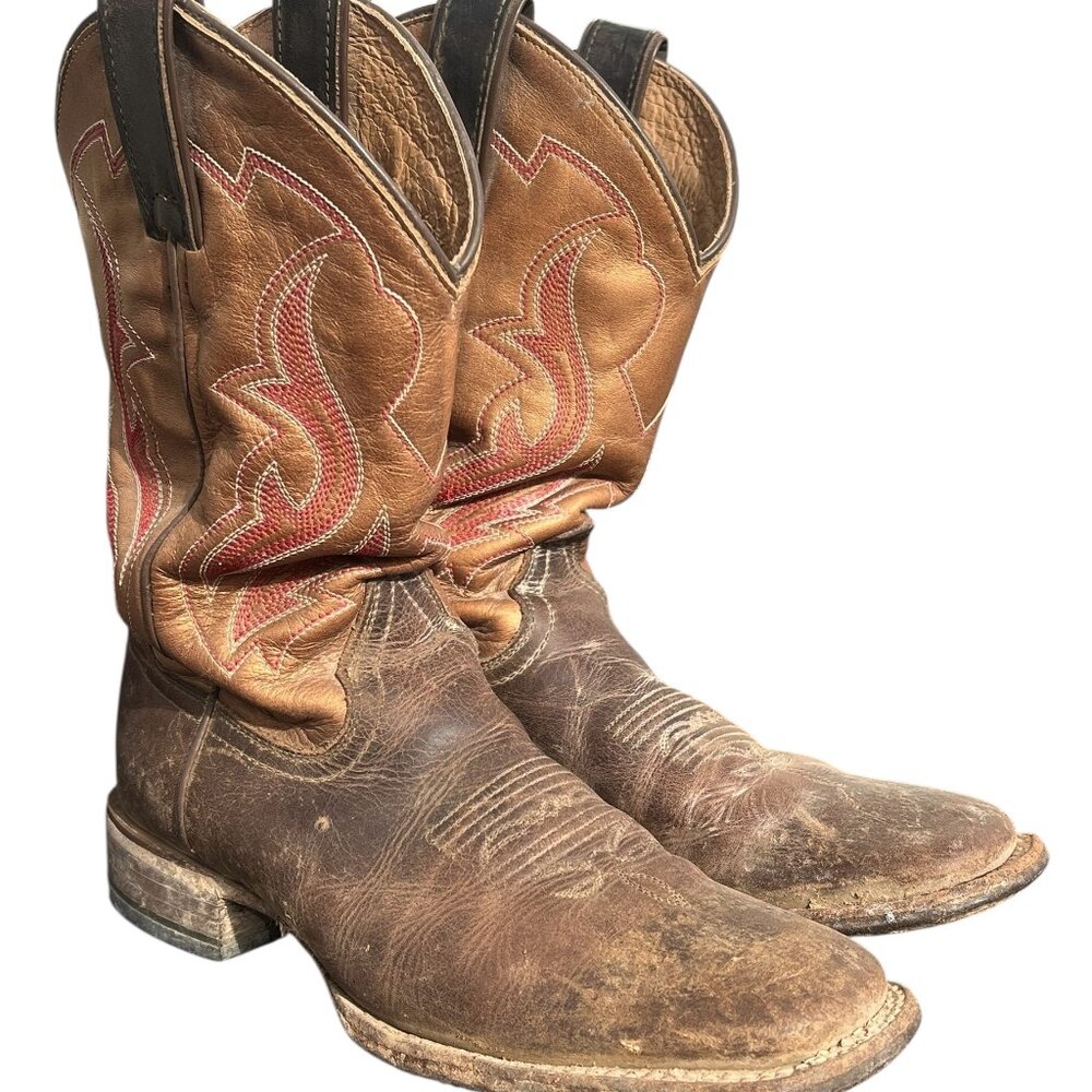 Shyanne Frankie Western Boots Women's Size 7.5 B Brown Leather Slip On Cowgirl T